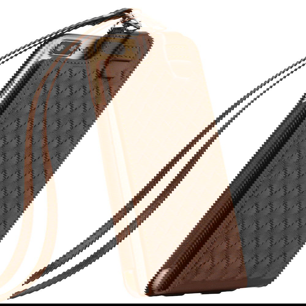 Fits Luxurious Woven Leather Card Slot Wallet Case Lanyard For iPhone - carolay.co