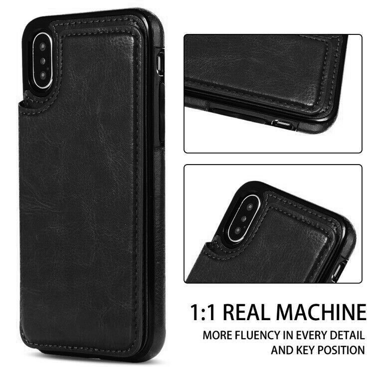 Fits Wallet Card Slot Case Leather Shockproof Magnetic For iPhone - carolay.co