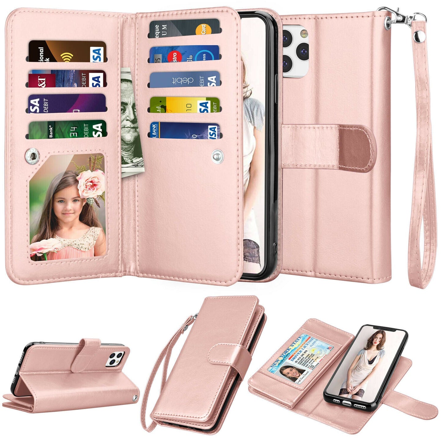 Flip Leather Wallet Case Card Holder Stand Cover For iPhone - carolay.co