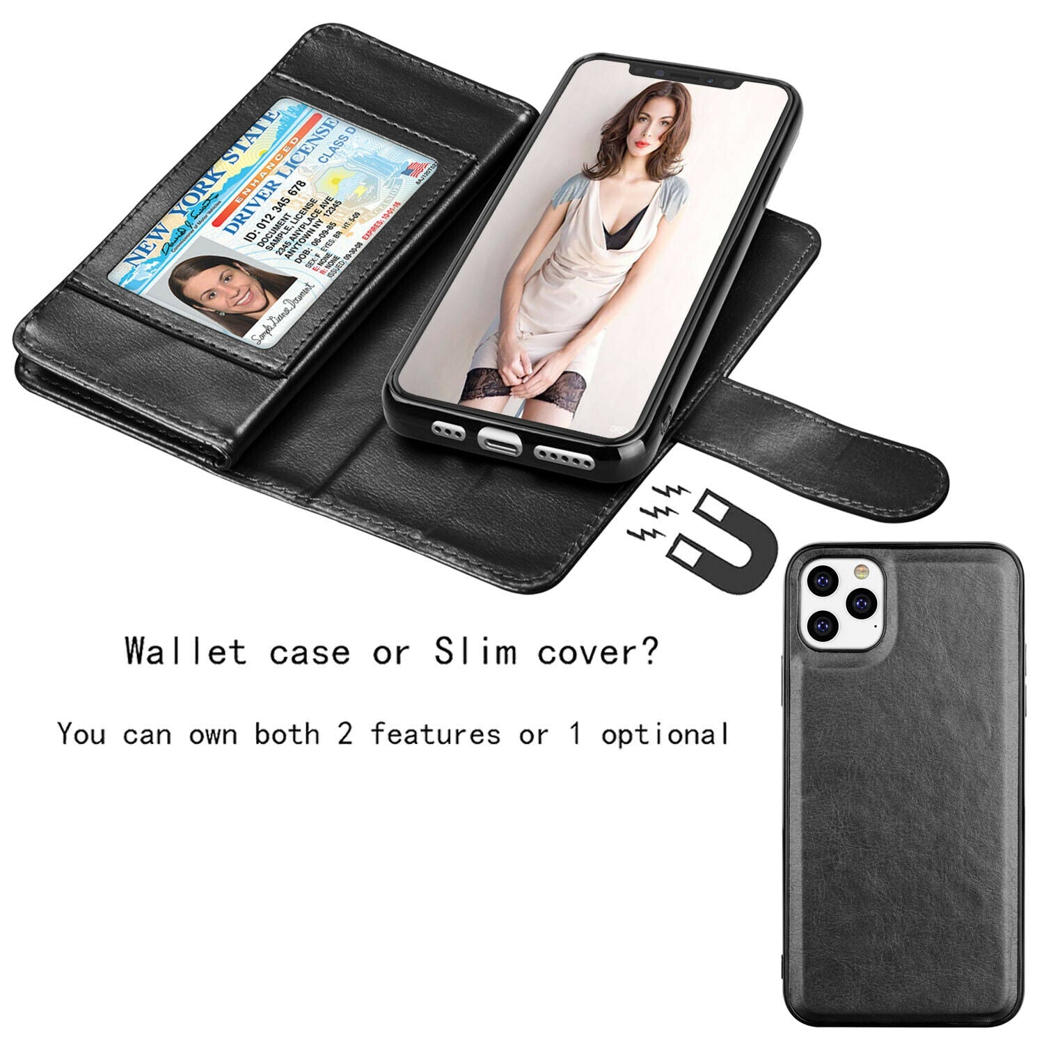 Flip Leather Wallet Case Card Holder Stand Cover For iPhone - carolay.co