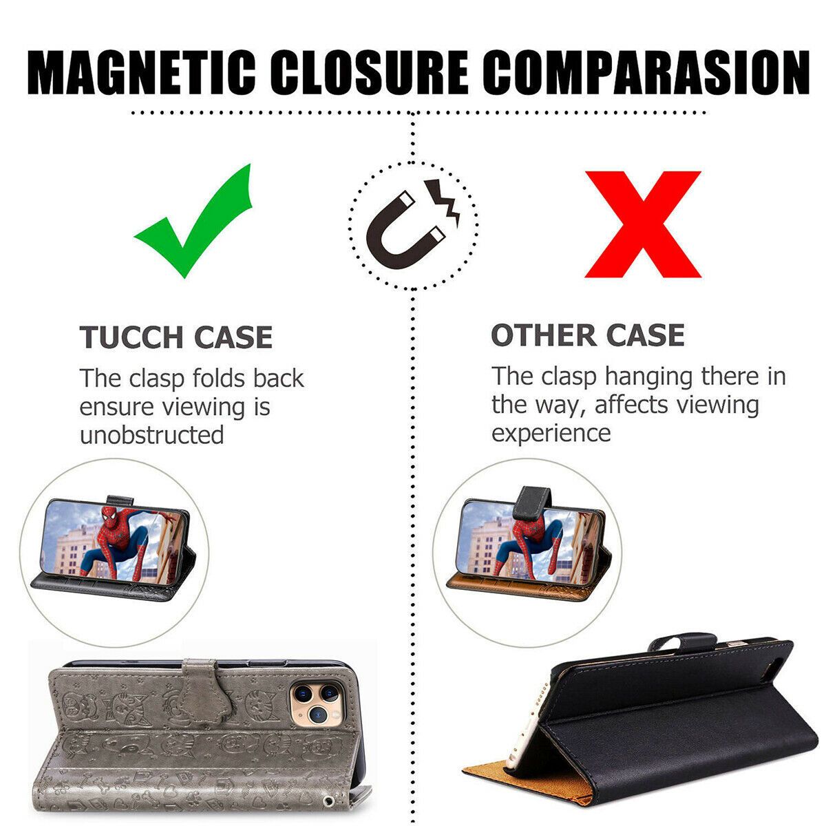 Flower Retro Leather Wallet Stand Case For iPhone - carolay.co