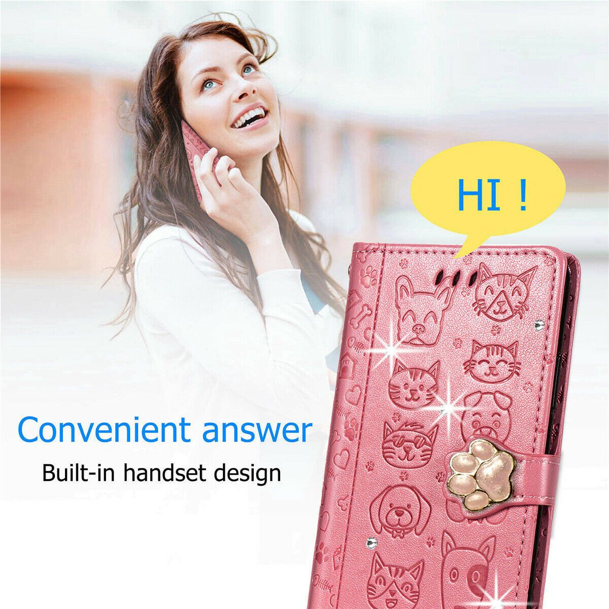Flower Retro Leather Wallet Stand Case For iPhone - carolay.co