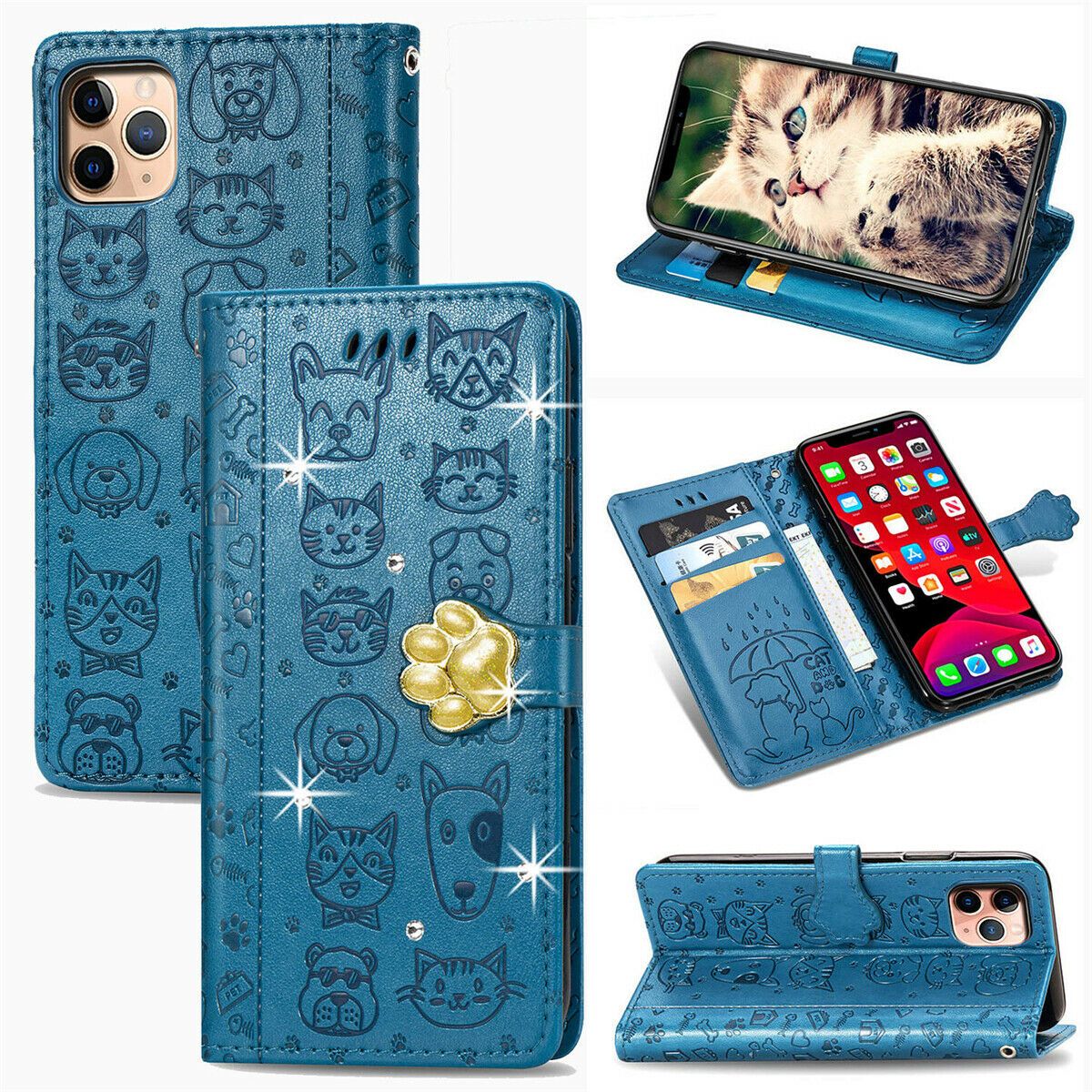 Flower Retro Leather Wallet Stand Case For iPhone - carolay.co