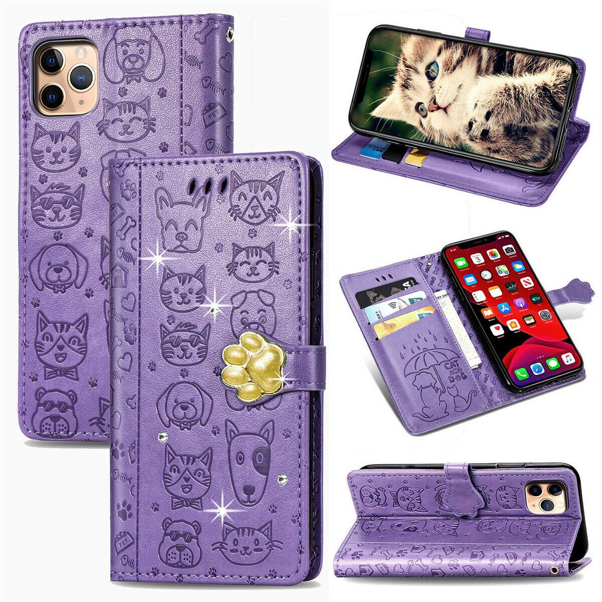Flower Retro Leather Wallet Stand Case For iPhone - carolay.co