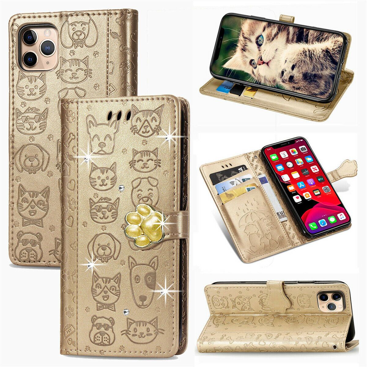 Flower Retro Leather Wallet Stand Case For iPhone - carolay.co