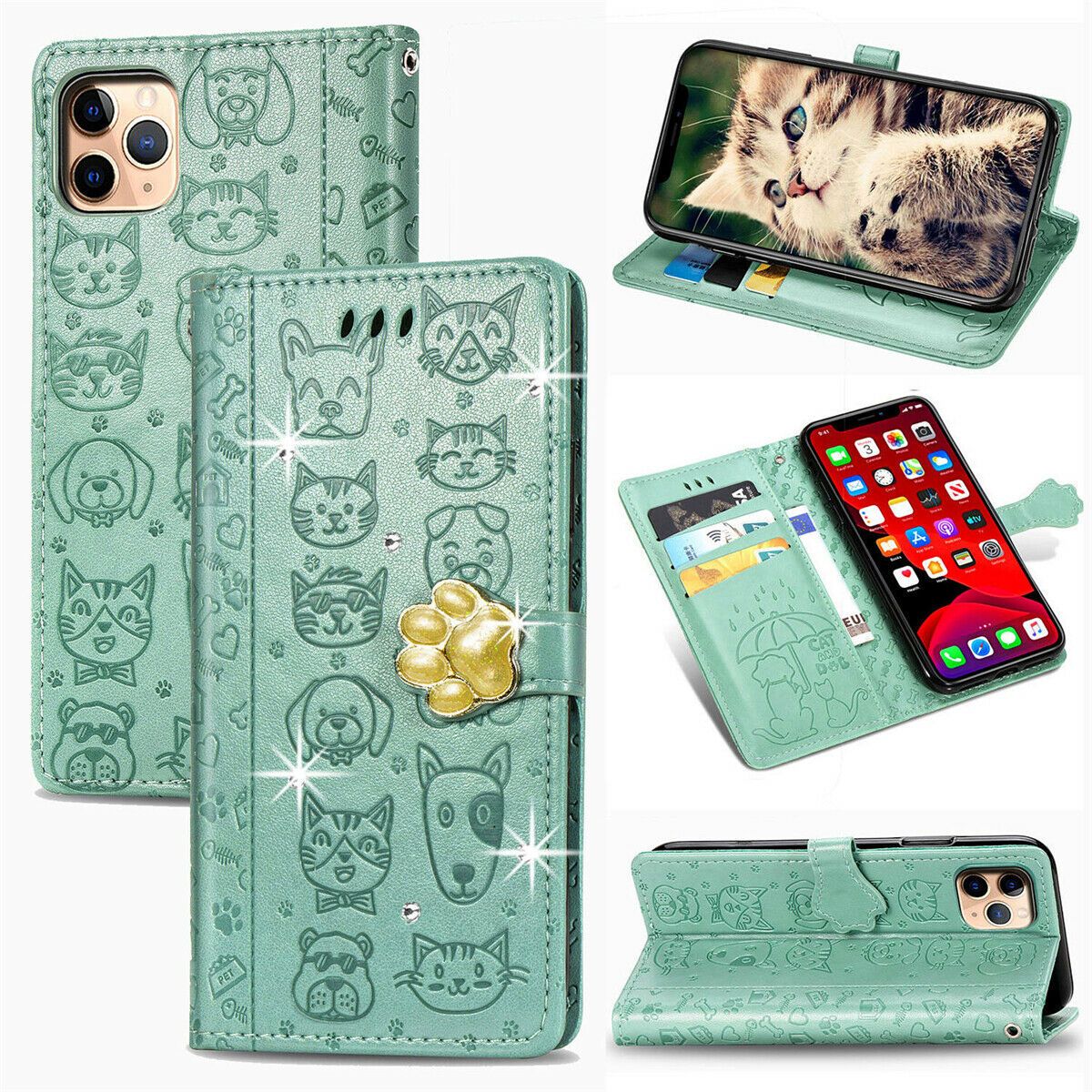 Flower Retro Leather Wallet Stand Case For iPhone - carolay.co