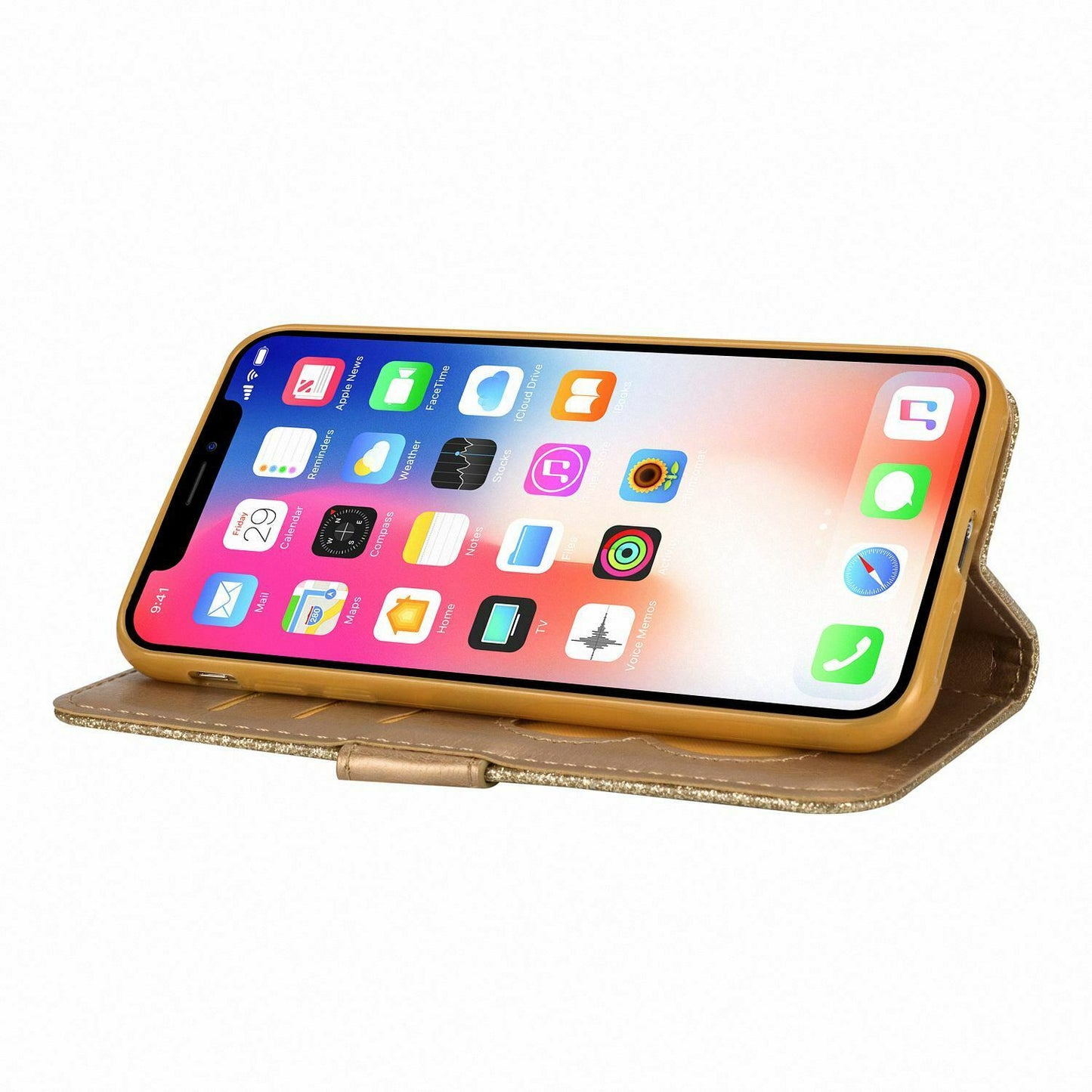 Glitter Bling Leather Zipper Wallet Case For iPhone - carolay.co
