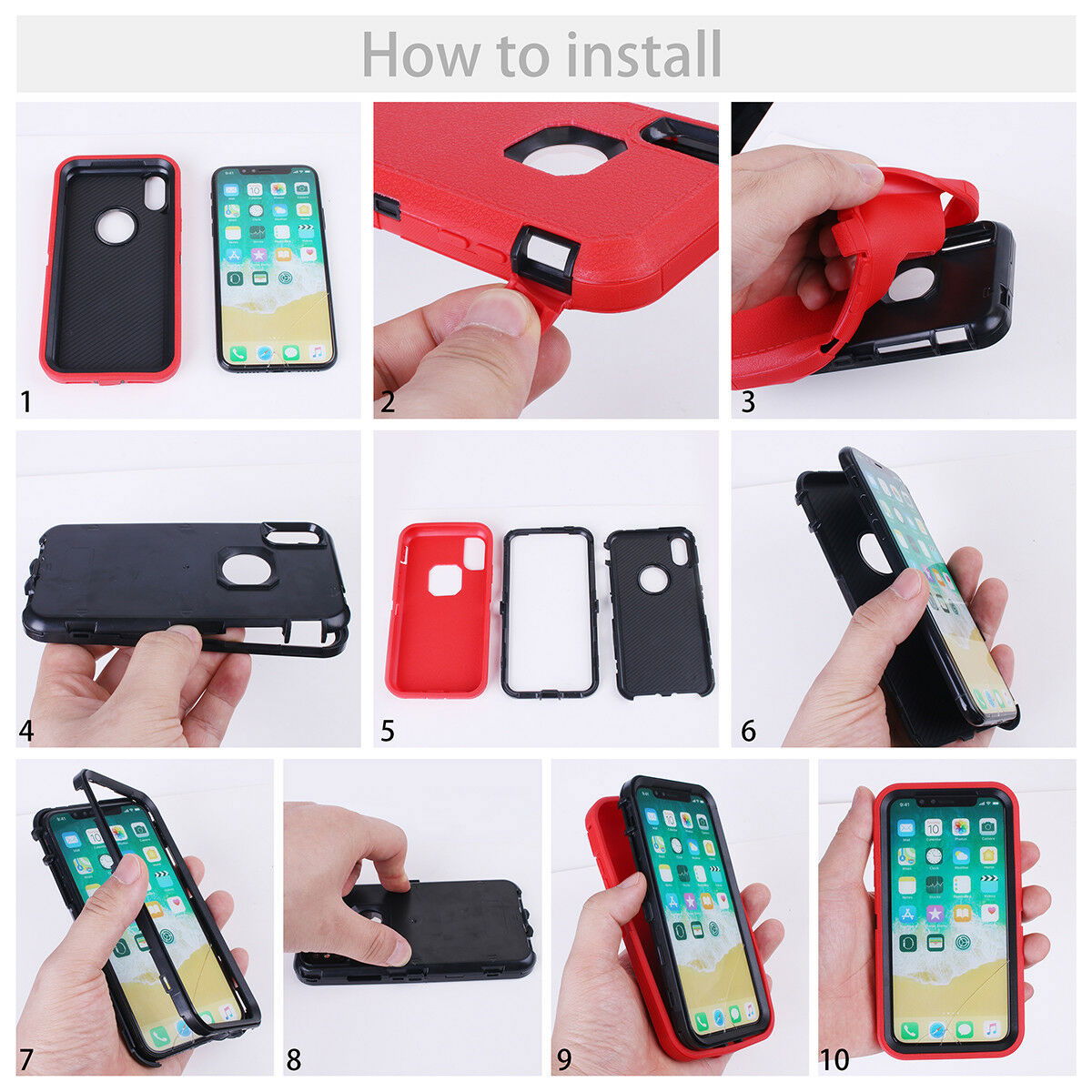 Heavy Duty Shockproof Hybrid Rugged Armor Case Belt Clip For iPhone - carolay.co