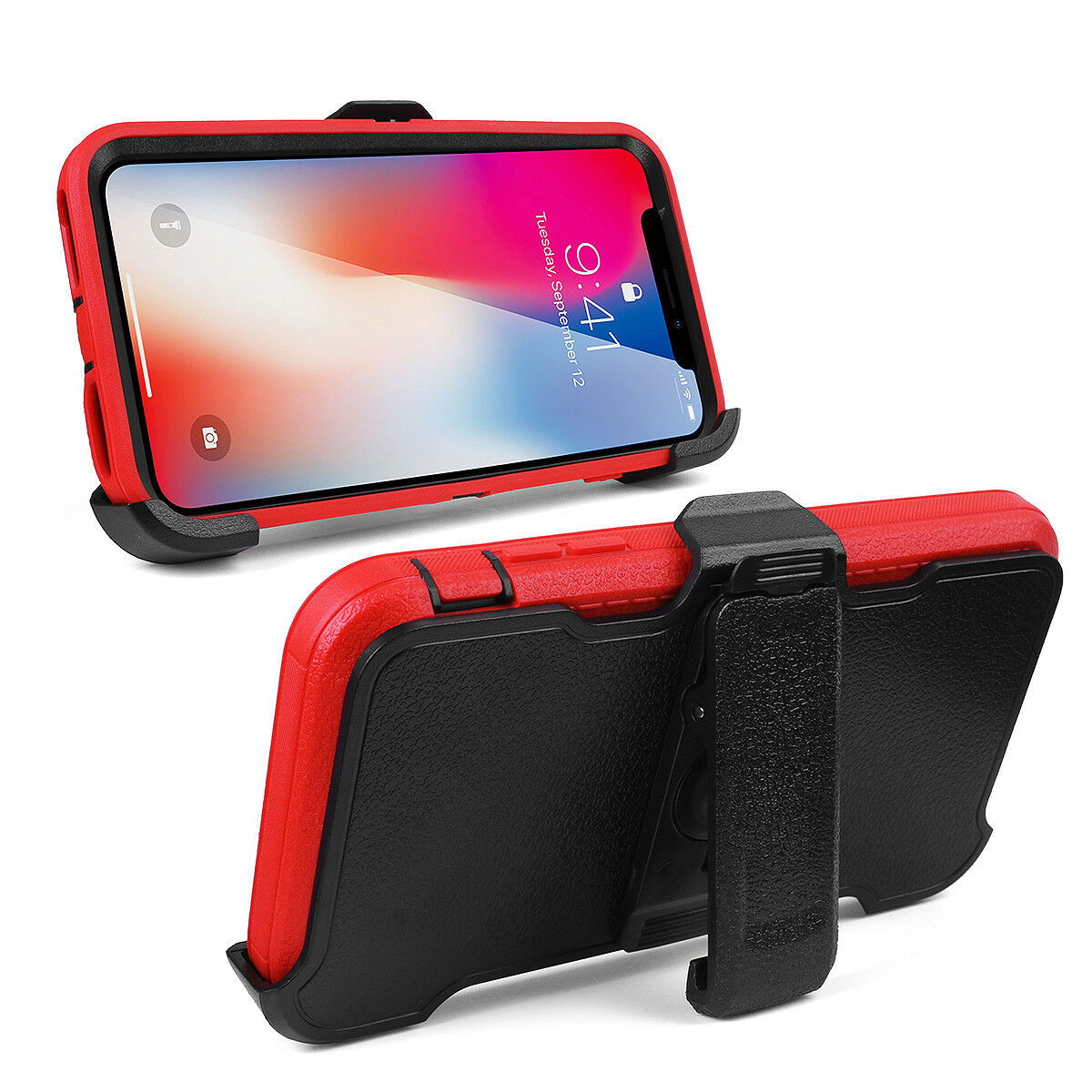 Heavy Duty Shockproof Hybrid Rugged Armor Case Belt Clip For iPhone - carolay.co