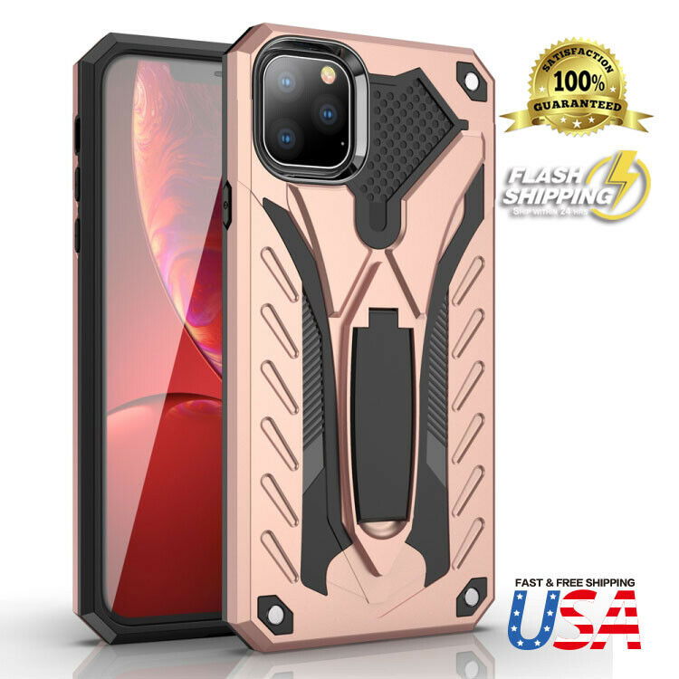 Heavy Duty Shockproof Stand Cover Glass Screen Protector For iPhone - carolay.co