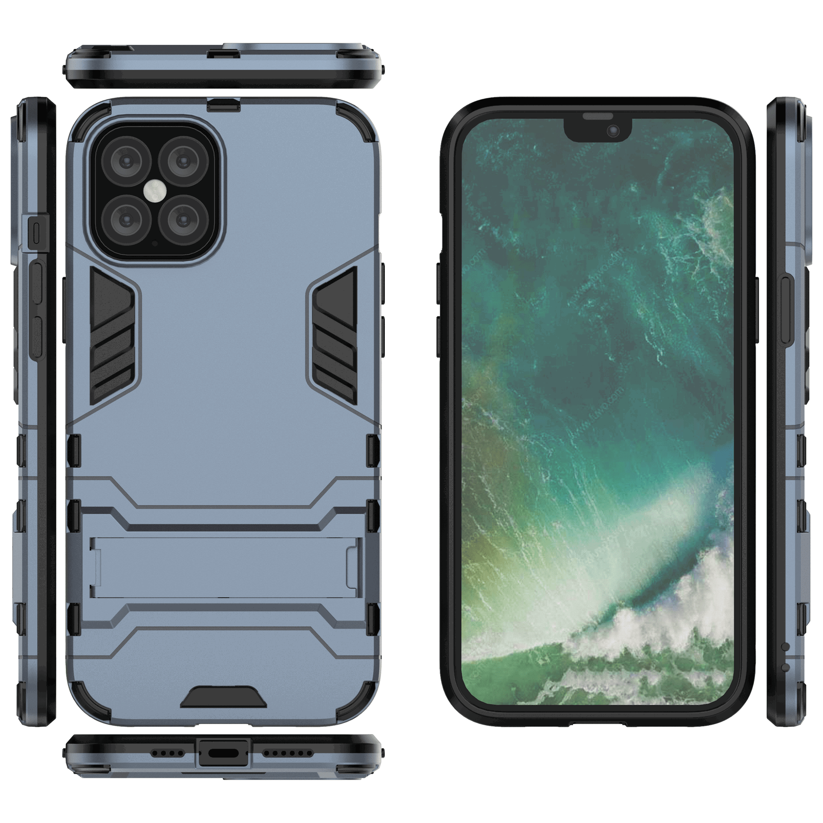 Hybrid Shockproof Armor Kickstand Case For iPhone - carolay.co