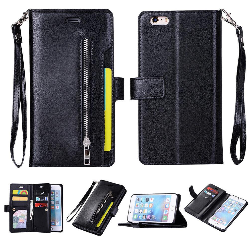 Leather Wallet Card Holder Stand Cover For iPhone - carolay.co