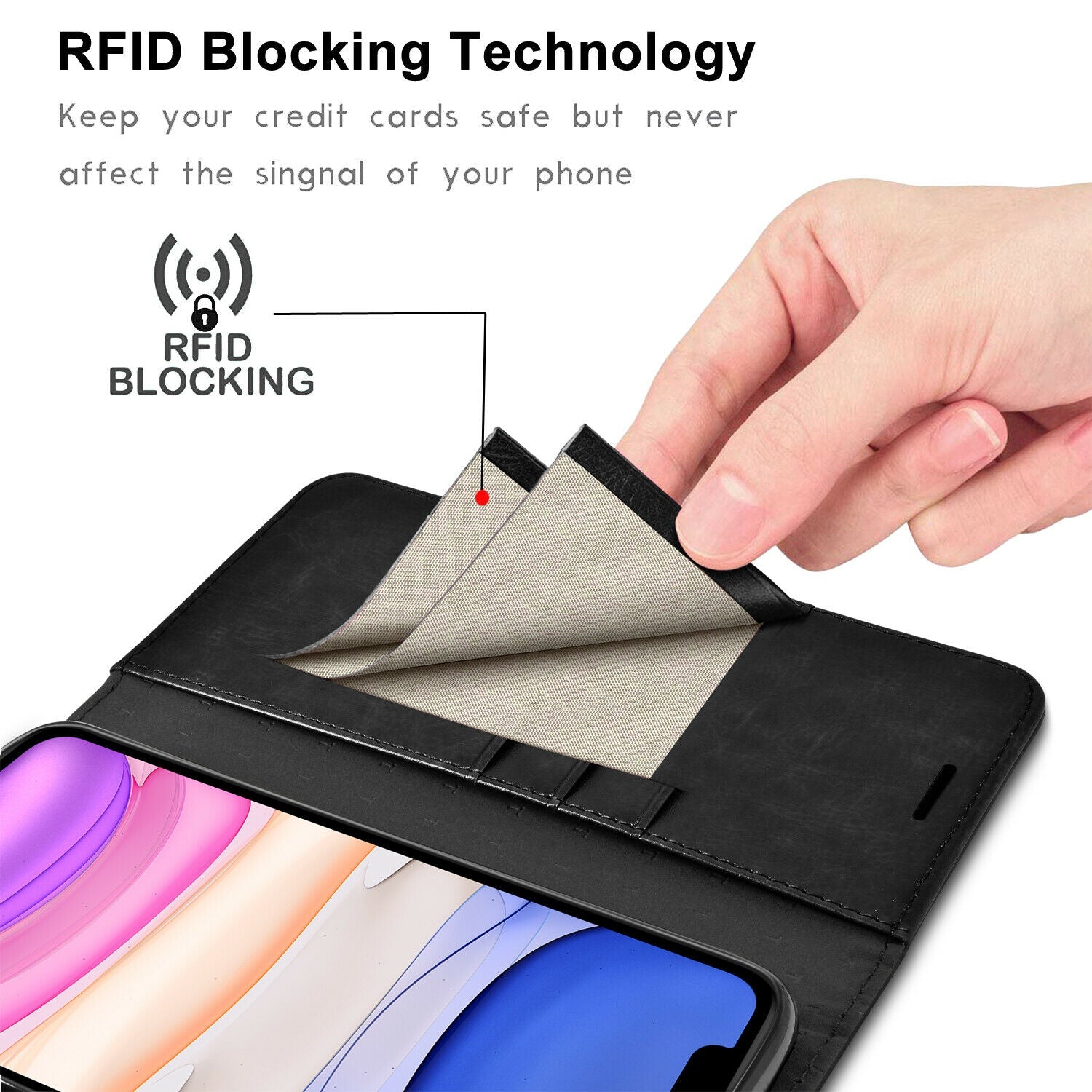 Leather Wallet Case Flip Magnetic Stand Card for iPhone - carolay.co