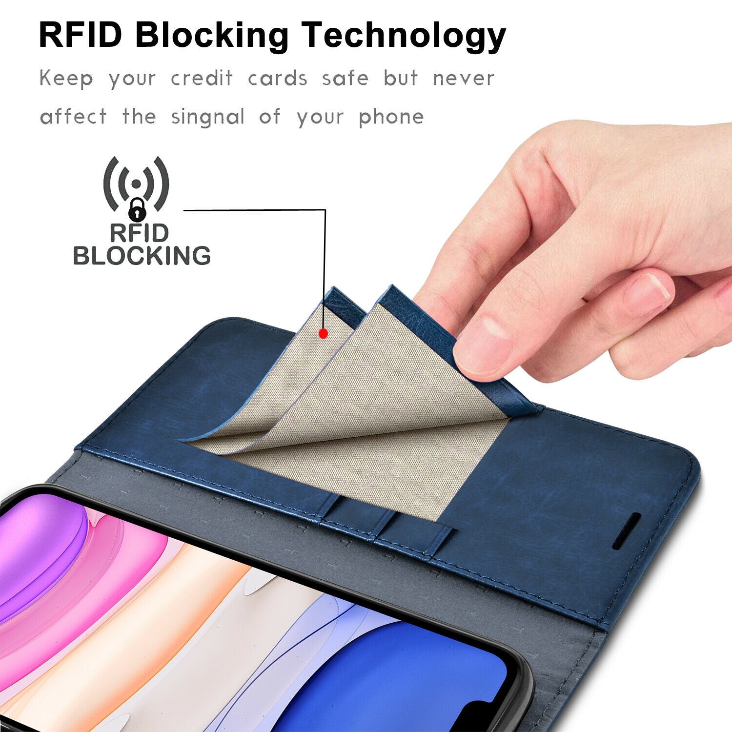 Leather Wallet Case Flip Magnetic Stand Card for iPhone - carolay.co