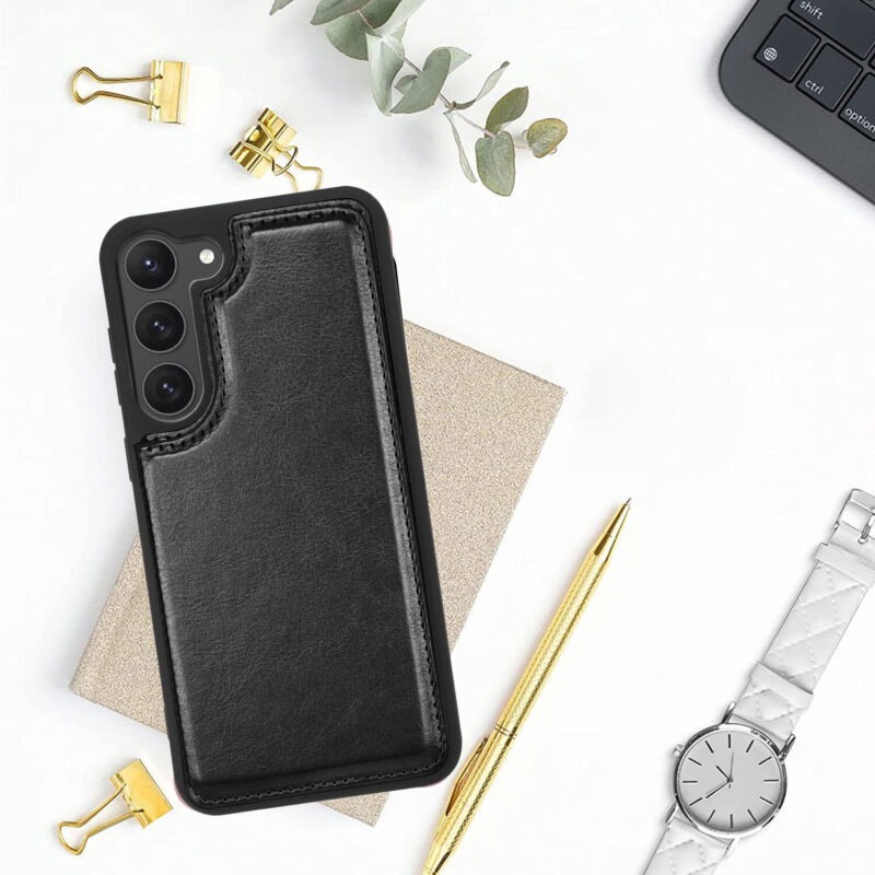 Leather Wallet Case with Card Slots for Samsung S23 - carolay.co