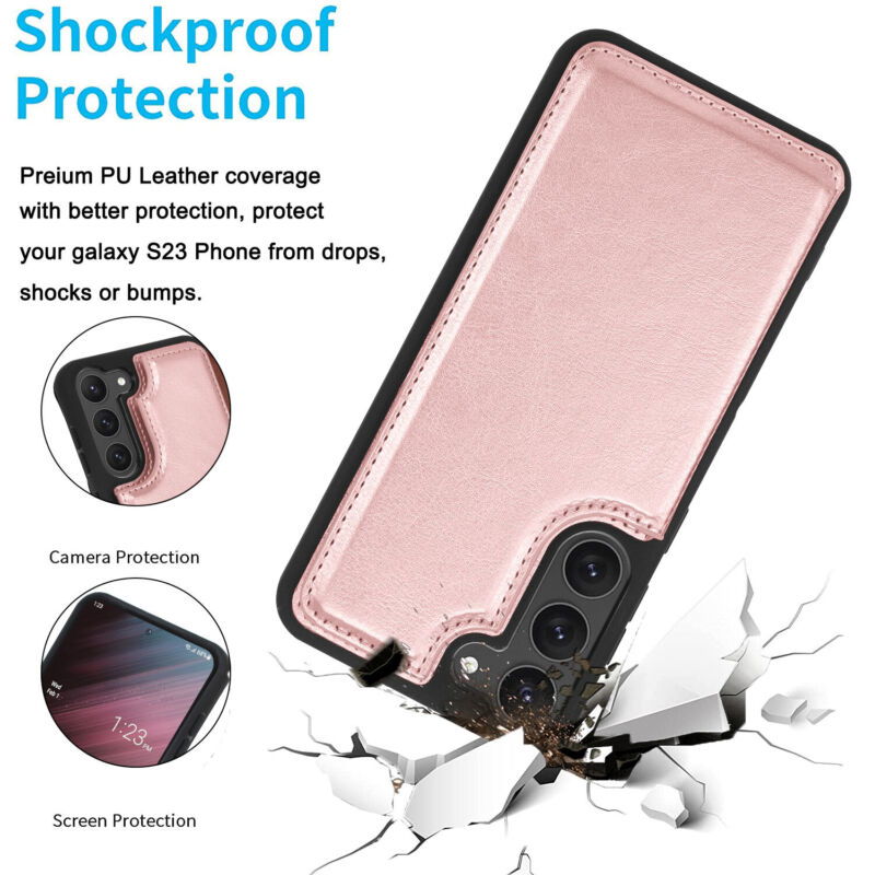 Leather Wallet Case with Card Slots for Samsung S23 - carolay.co