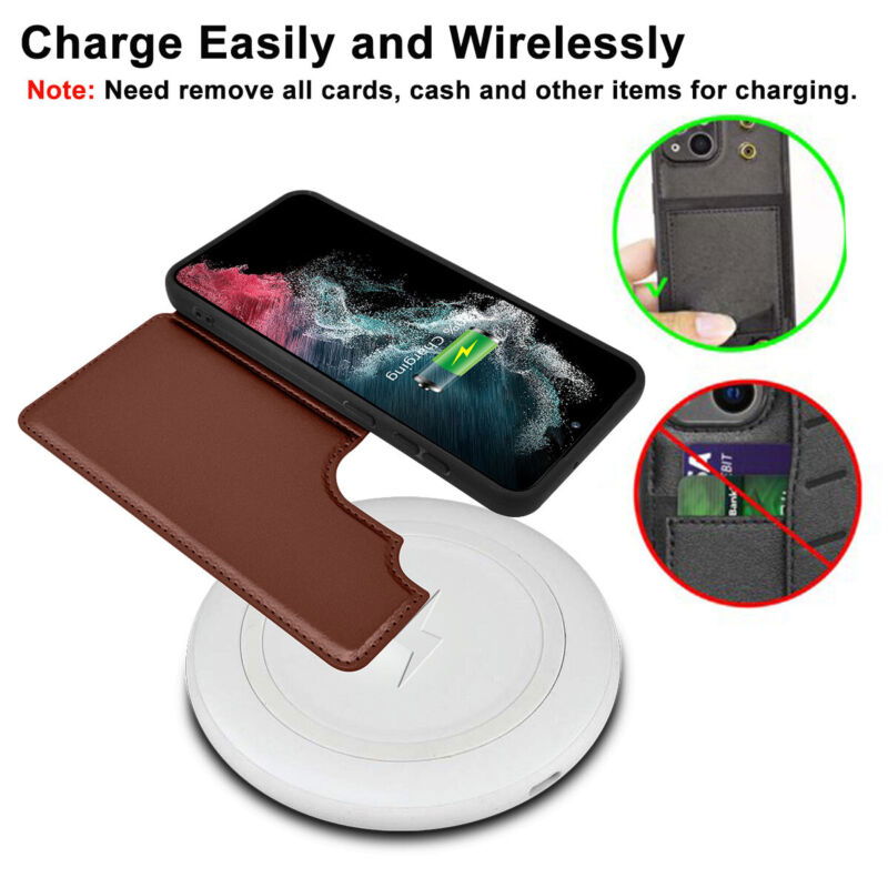 Leather Wallet Case with Card Slots for Samsung S23 - carolay.co