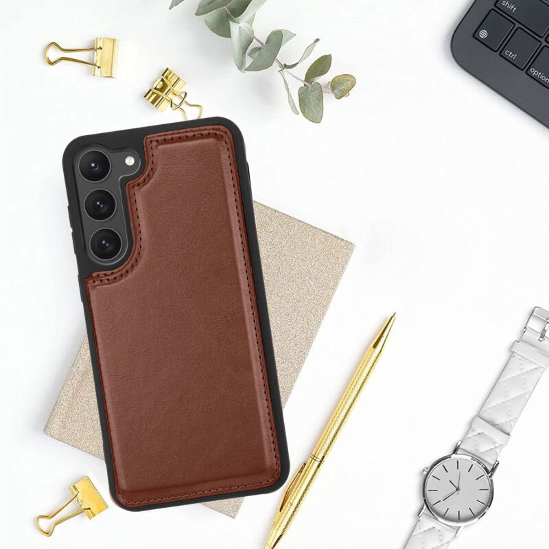 Leather Wallet Case with Card Slots for Samsung S23 - carolay.co