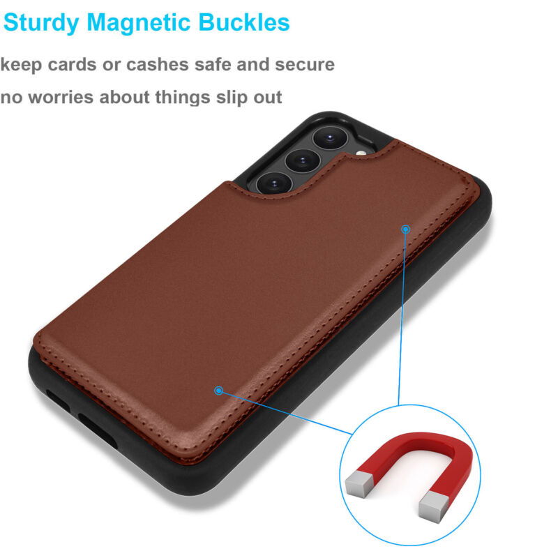 Leather Wallet Case with Card Slots for Samsung S23 - carolay.co