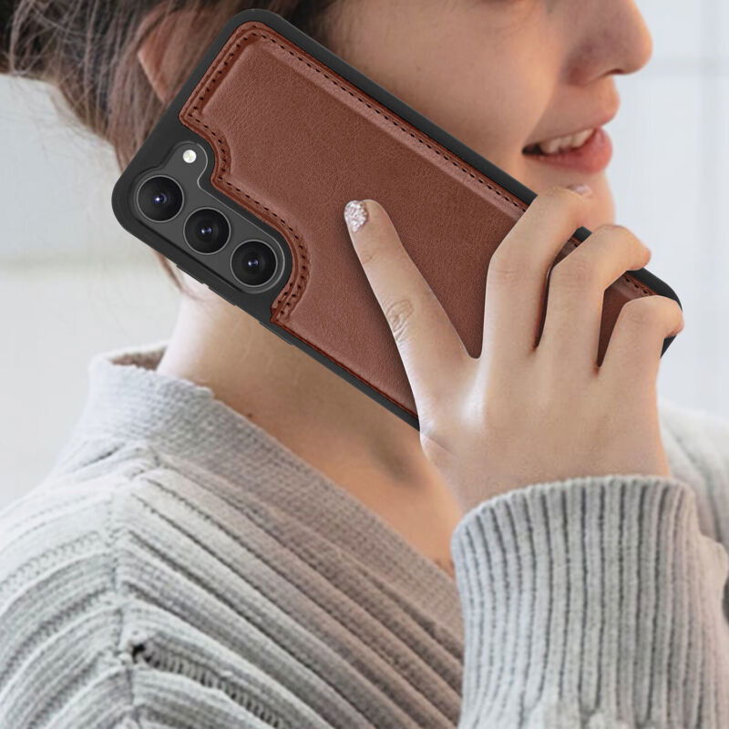 Leather Wallet Case with Card Slots for Samsung S23 - carolay.co