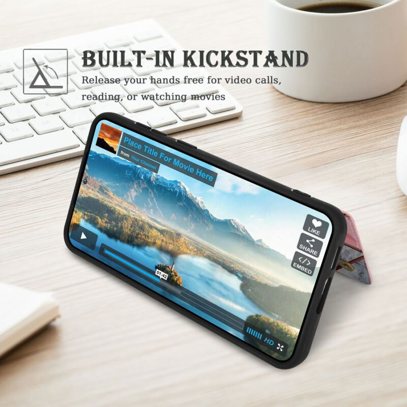 Leather Wallet Case with Card Slots for Samsung S23 - carolay.co