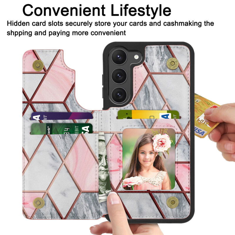 Leather Wallet Case with Card Slots for Samsung S23 - carolay.co