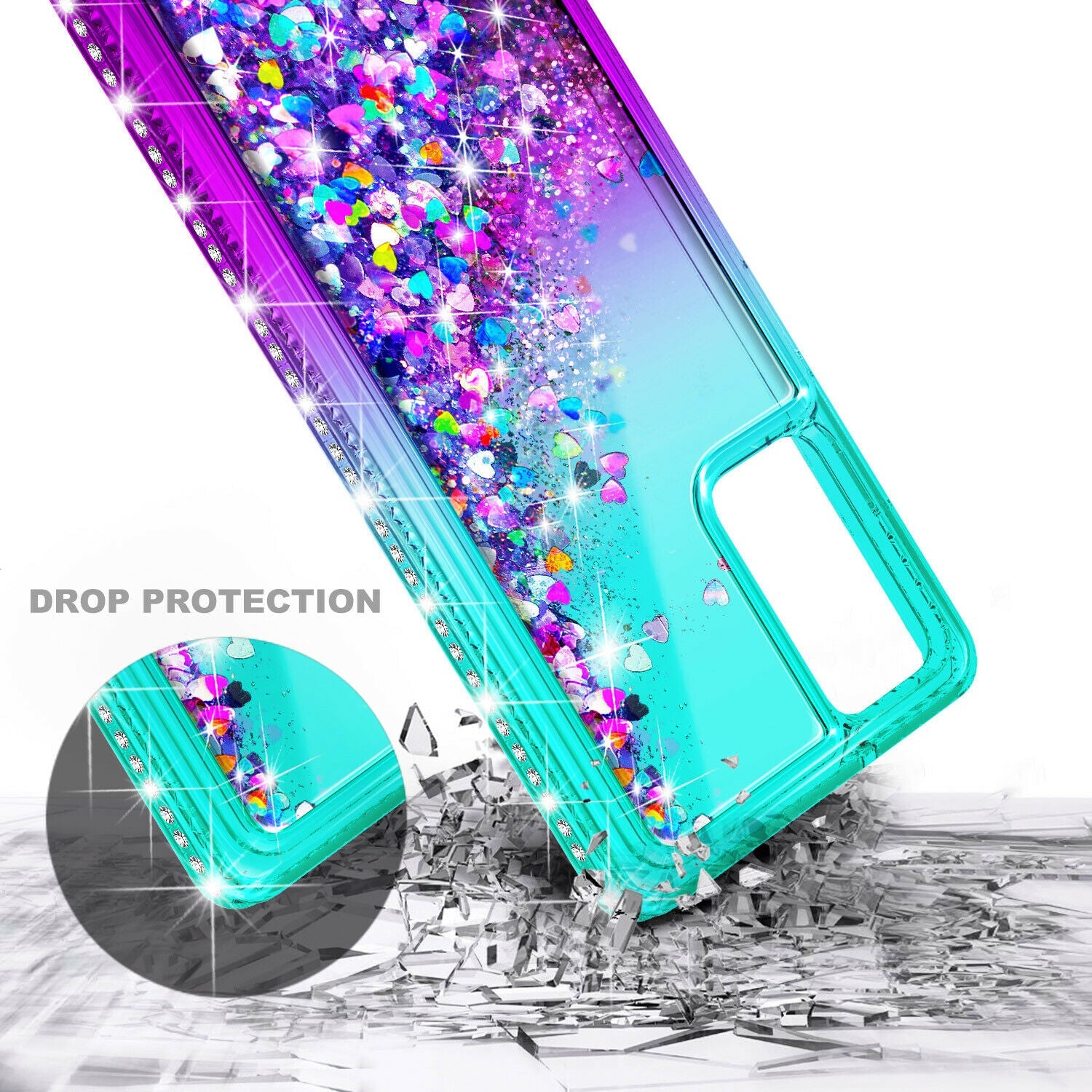 Liquid Glitter Cover for Samsung Galaxy S20 FE 5G Glass Protector - carolay.co