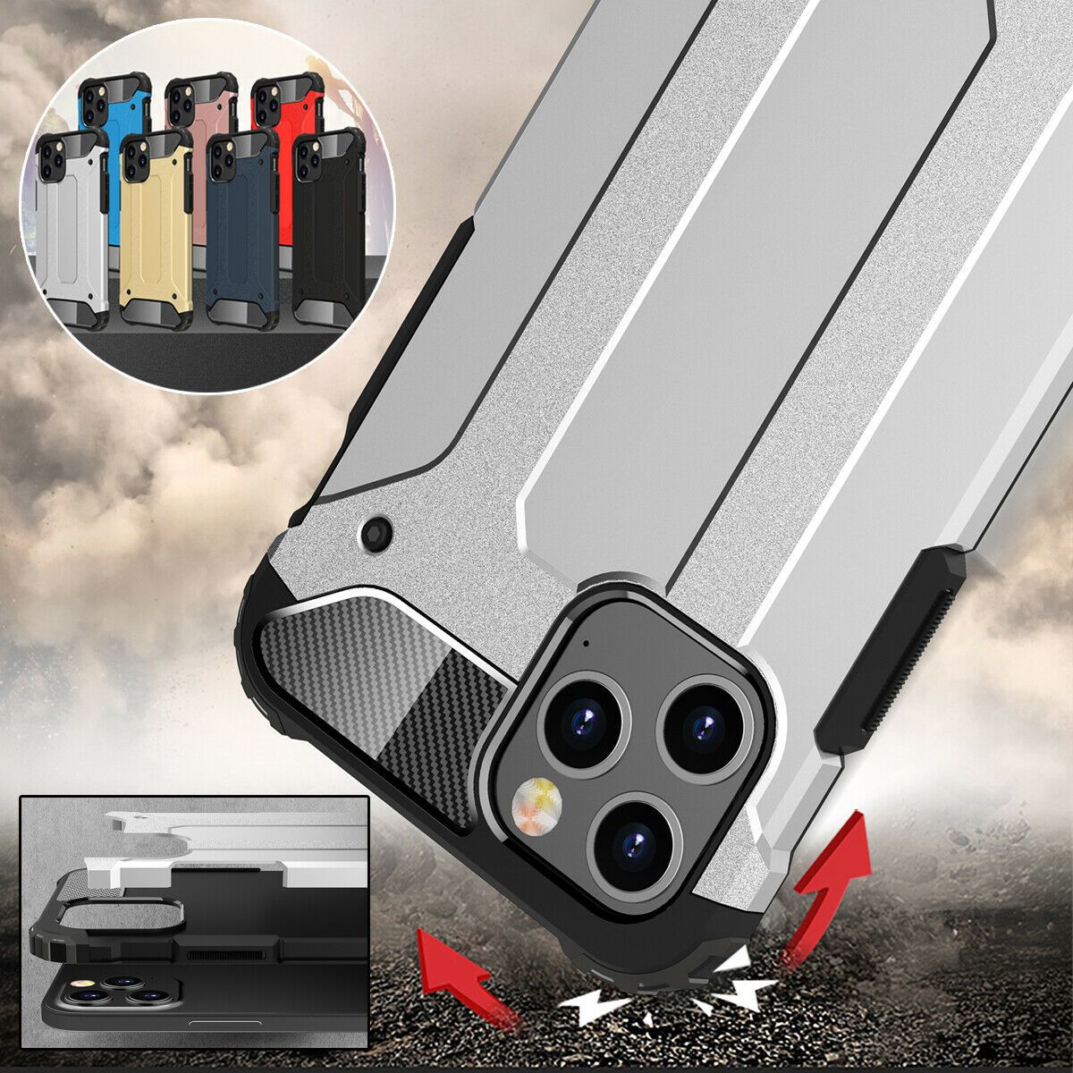 Luxury Armor Rugged Shockproof Case For iPhone - carolay.co