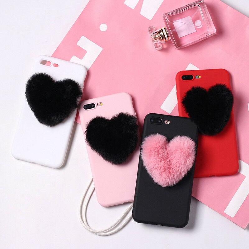 Luxury Cute Fur Back Silicone Case For iPhone - carolay.co