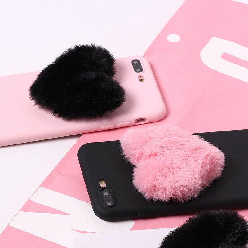 Luxury Cute Fur Back Silicone Case For iPhone - carolay.co