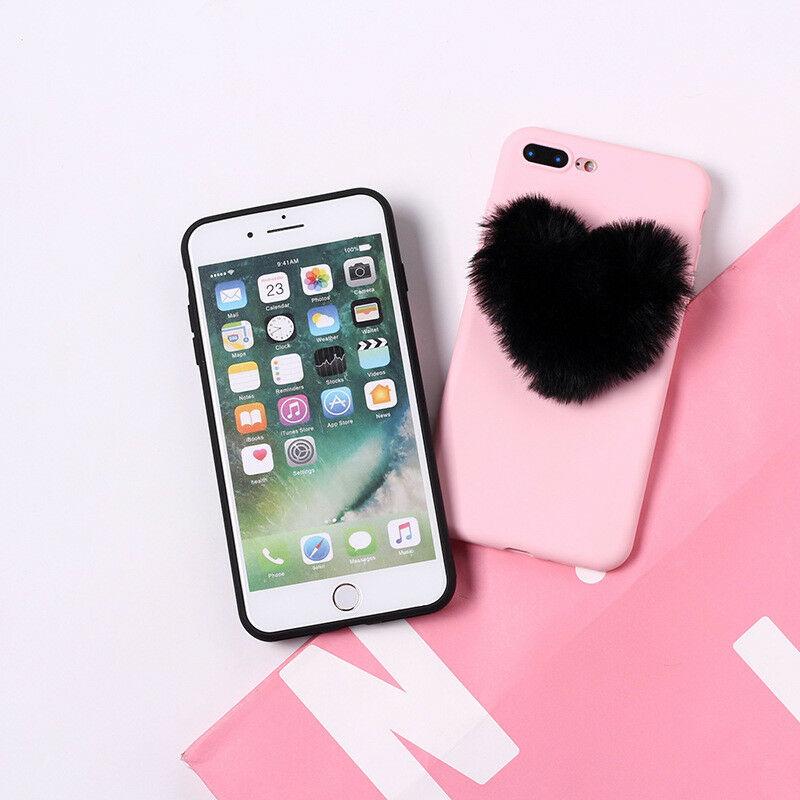 Luxury Cute Fur Back Silicone Case For iPhone - carolay.co