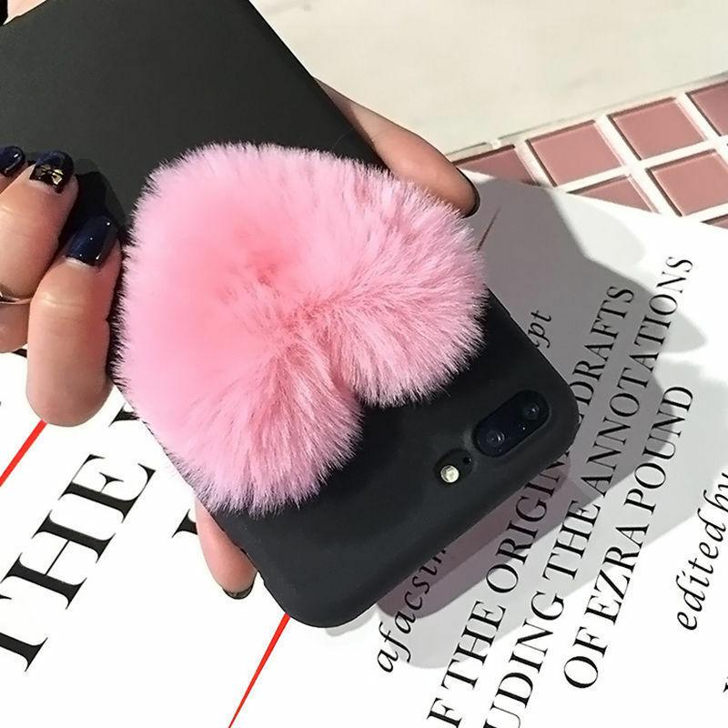 Luxury Cute Fur Back Silicone Case For iPhone - carolay.co