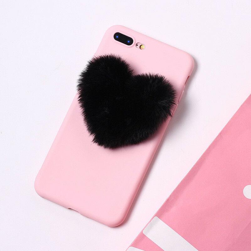 Luxury Cute Fur Back Silicone Case For iPhone - carolay.co