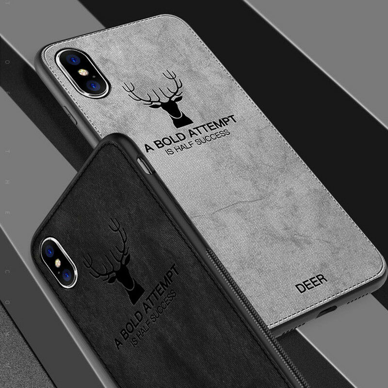 Man Shockproof Bumper Slim Canvas Back Case For iPhone - carolay.co