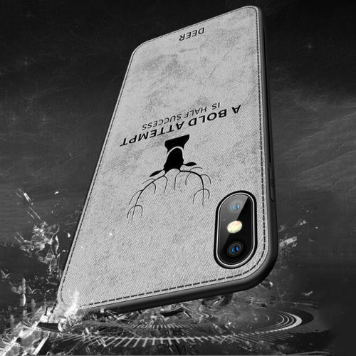 Man Shockproof Bumper Slim Canvas Back Case For iPhone - carolay.co