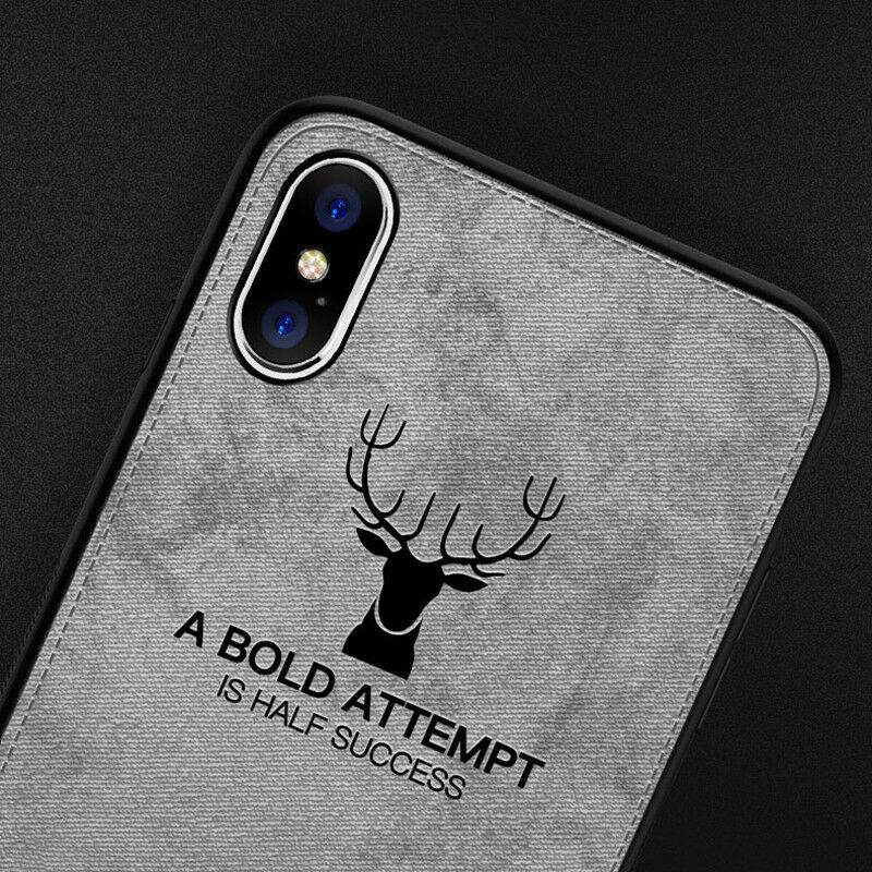 Man Shockproof Bumper Slim Canvas Back Case For iPhone - carolay.co