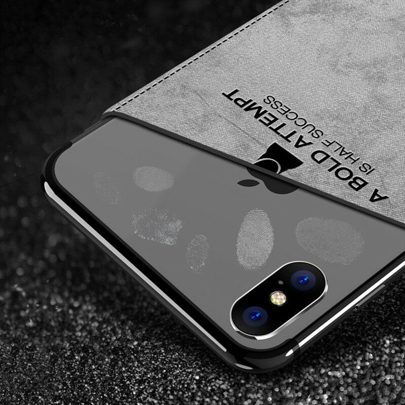 Man Shockproof Bumper Slim Canvas Back Case For iPhone - carolay.co