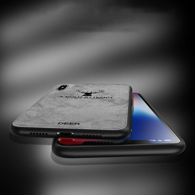 Man Shockproof Bumper Slim Canvas Back Case For iPhone - carolay.co