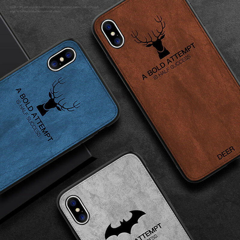 Man Shockproof Bumper Slim Canvas Back Case For iPhone - carolay.co