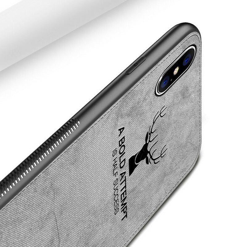 Man Shockproof Bumper Slim Canvas Back Case For iPhone - carolay.co