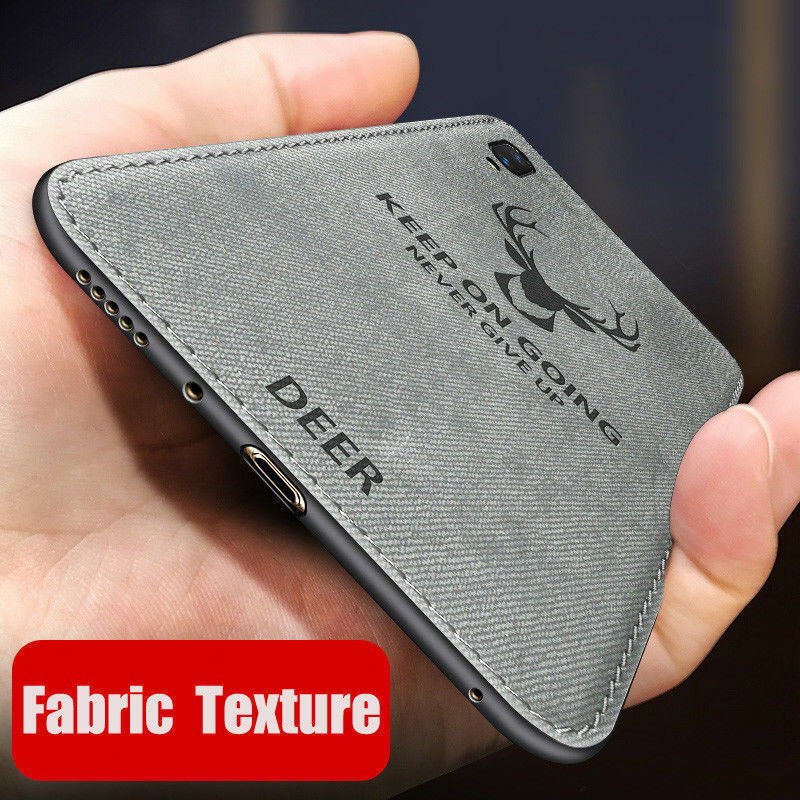 Man Shockproof Bumper Slim Canvas Back Case For iPhone - carolay.co