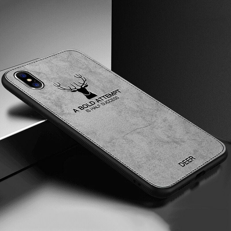Man Shockproof Bumper Slim Canvas Back Case For iPhone - carolay.co