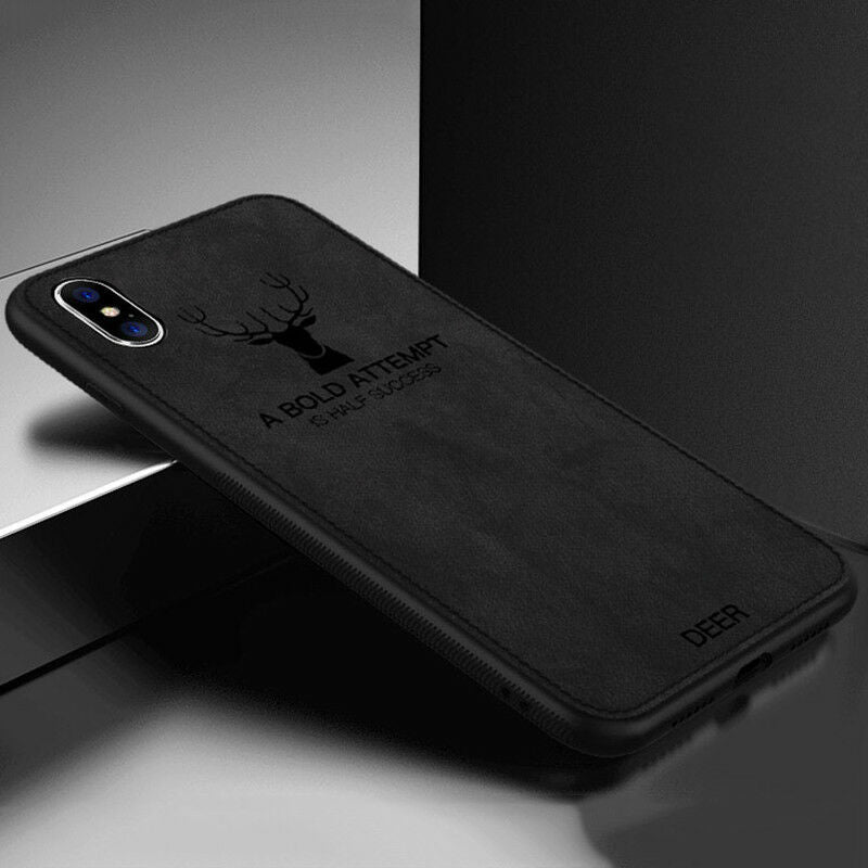 Man Shockproof Bumper Slim Canvas Back Case For iPhone - carolay.co