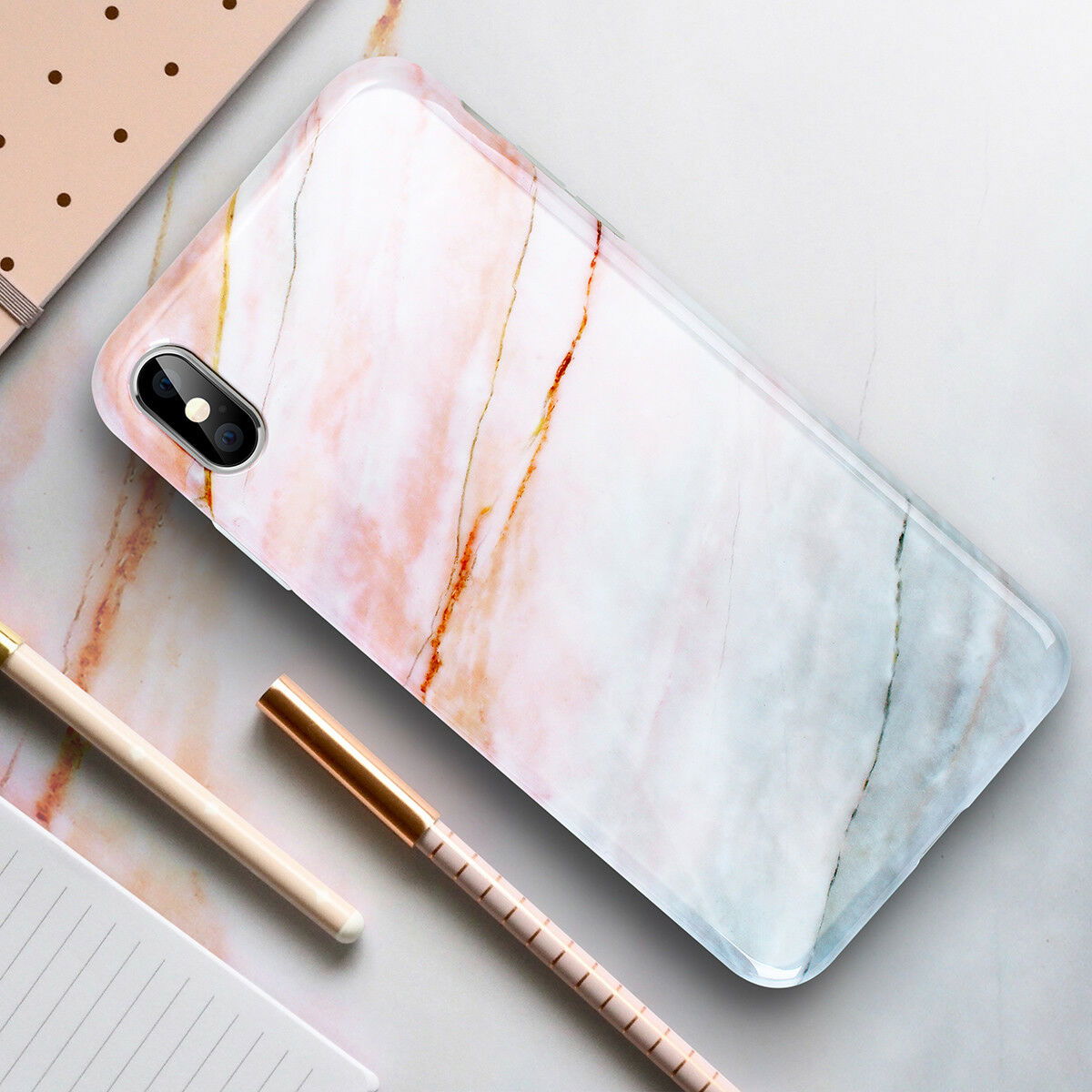 Marble Pattern Case Shockproof Hybrid Soft For iPhone - carolay.co