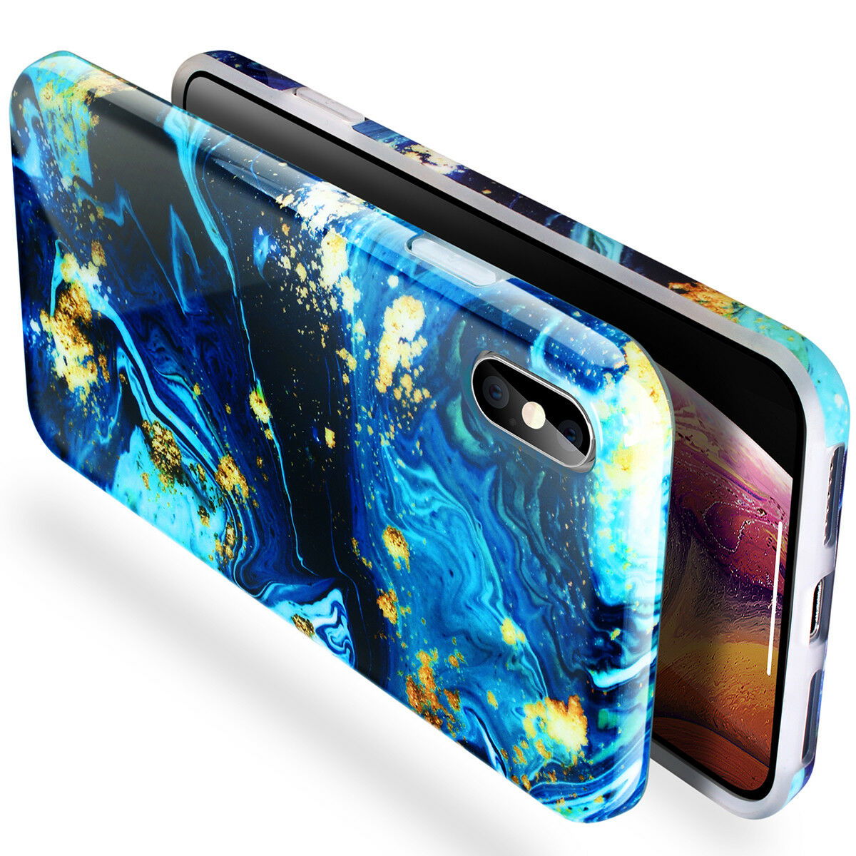 Marble Pattern Case Shockproof Hybrid Soft For iPhone - carolay.co