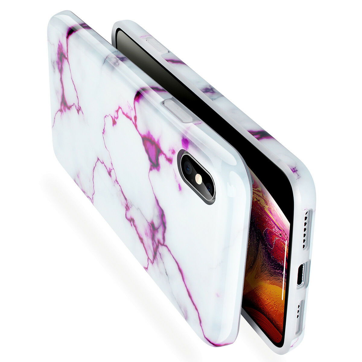 Marble Pattern Case Shockproof Hybrid Soft For iPhone - carolay.co