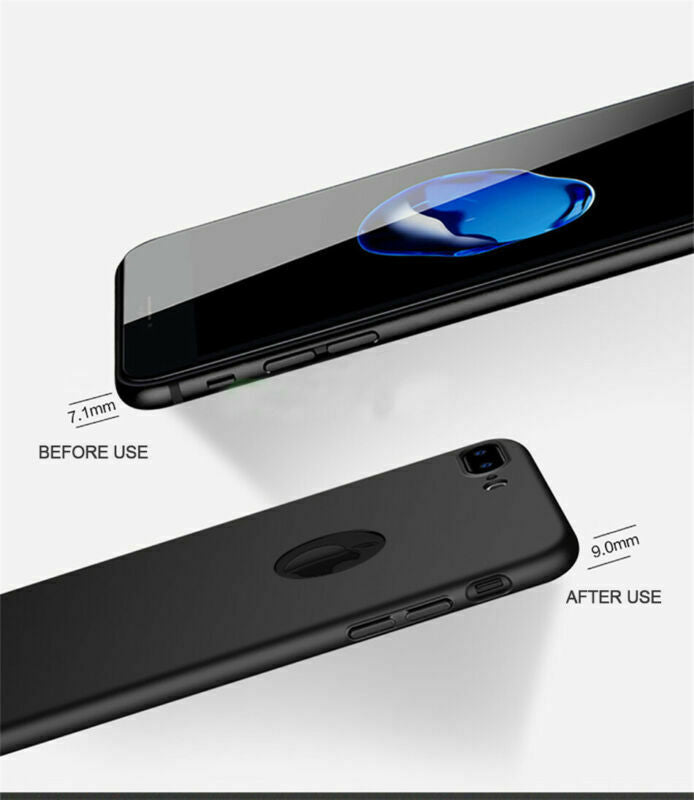 Max+Tempered Glass Ultra Slim Phone Case Full Body For iPhone - carolay.co