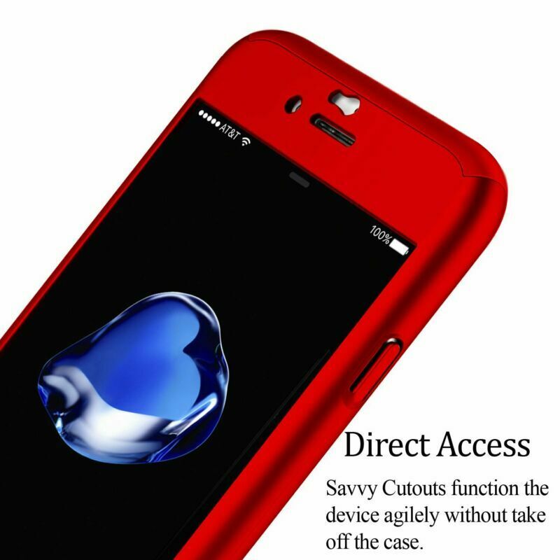 Max+Tempered Glass Ultra Slim Phone Case Full Body For iPhone - carolay.co