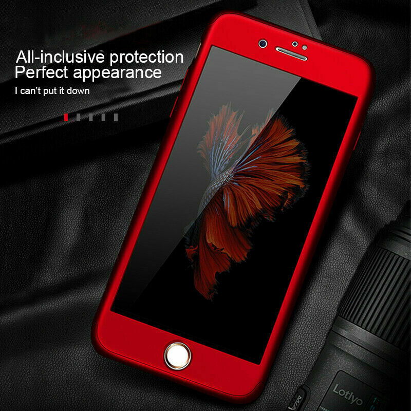 Max+Tempered Glass Ultra Slim Phone Case Full Body For iPhone - carolay.co