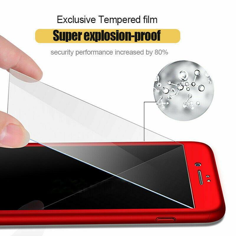 Max+Tempered Glass Ultra Slim Phone Case Full Body For iPhone - carolay.co